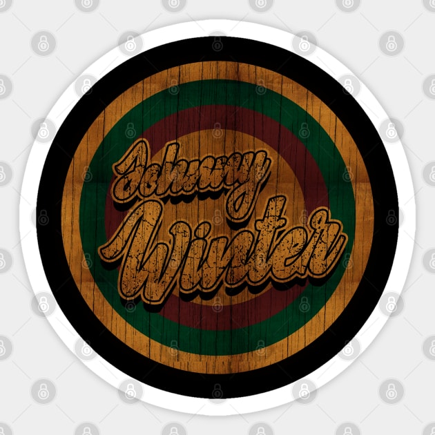Circle Retro Johnny Winter Sticker by Electric Tone